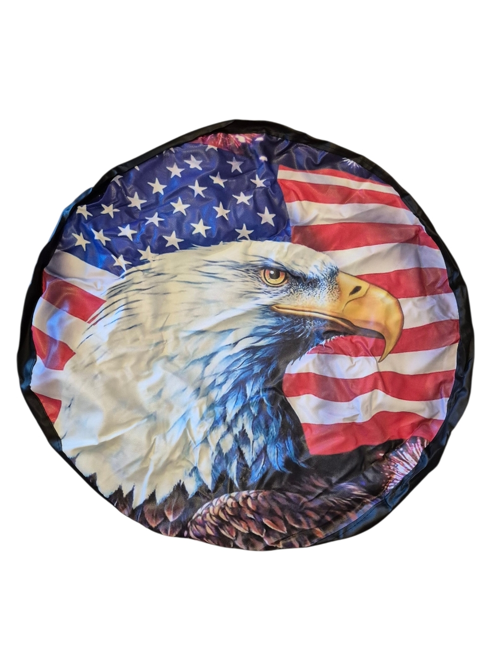 American Eagle USA Flag PVC  Dust-Proof Spare Tire Cover Wheel Cover 18 Inch New